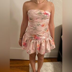 Floral Strapless Dress